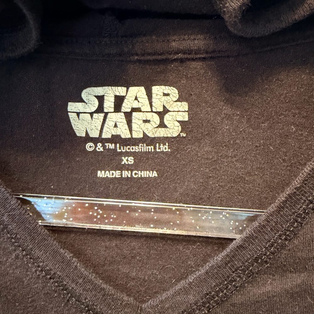 Star Wars Darth Vader Sleep Shirt XS Hooded Nightgown Dark Side Graphic - Picture 6 of 7